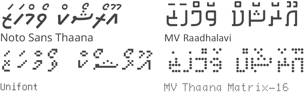 Thaana Fonts